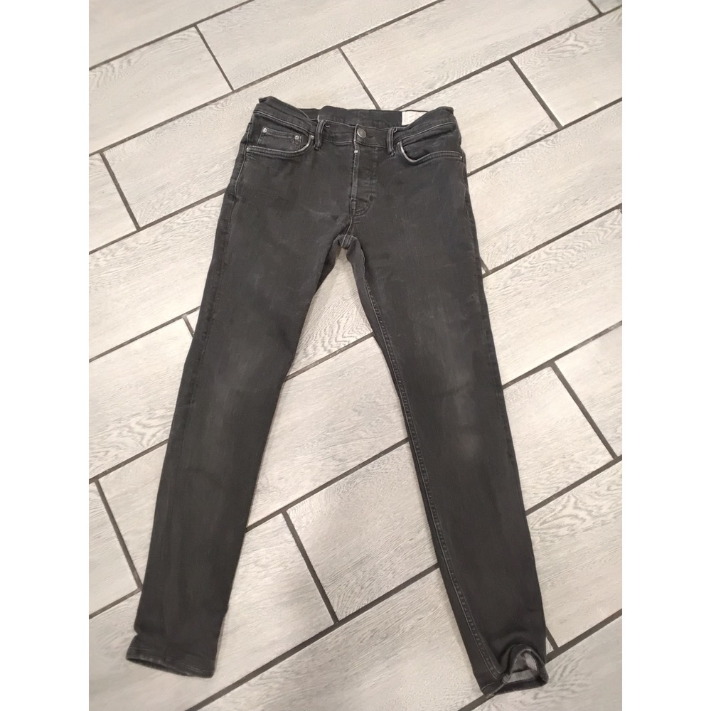 AllSaints Cigarette Skinny Jeans Mens 31 Faded Black‎ Slim Fit Denim Pants